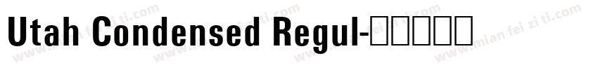 Utah Condensed Regul字体转换